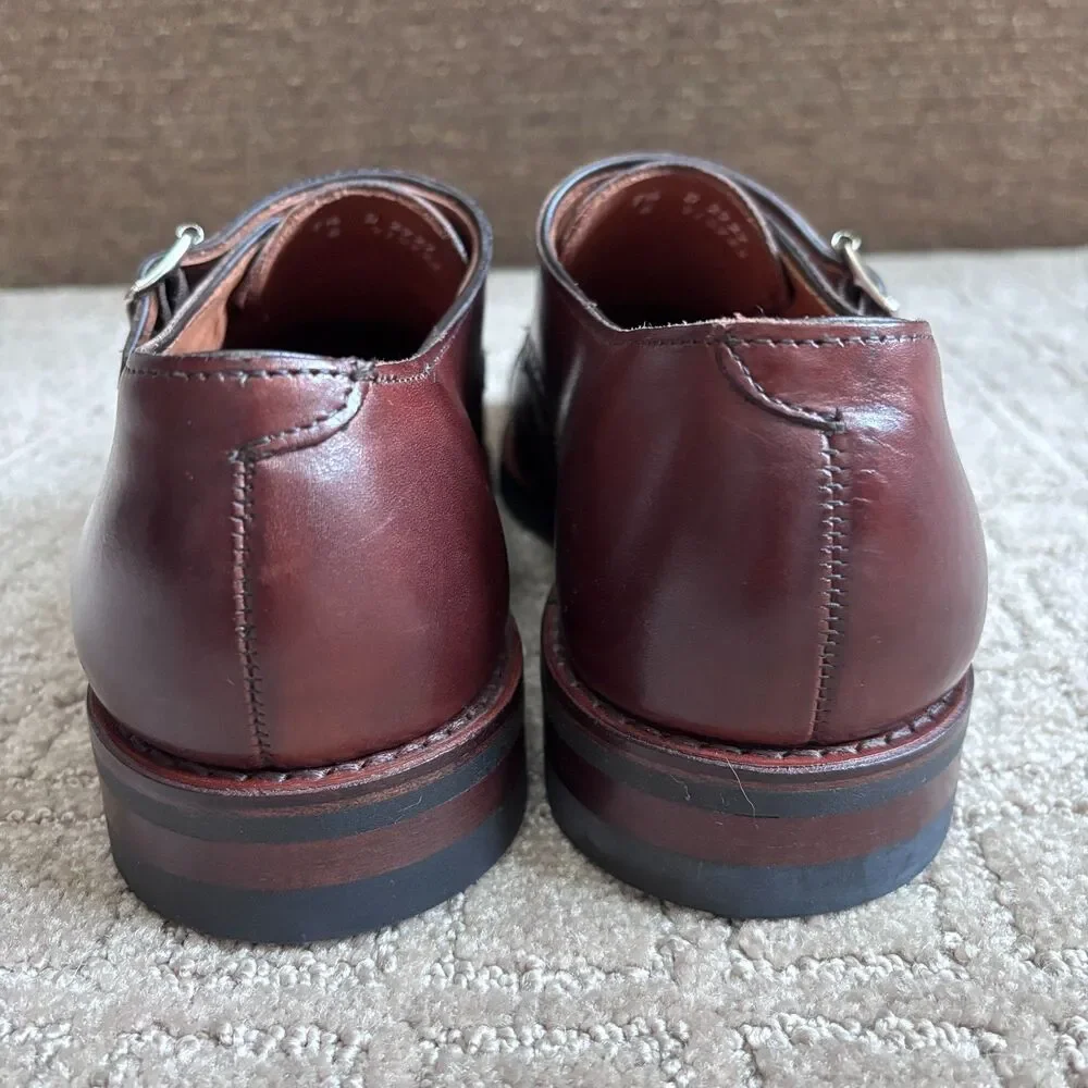 Allen Edmonds St. John's Double Monk Strap Dress Shoes Men 9.5D Brown Leather